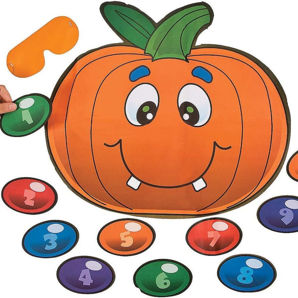 Halloween Game Pin The Nose On The Pumpkin up to 10 Players